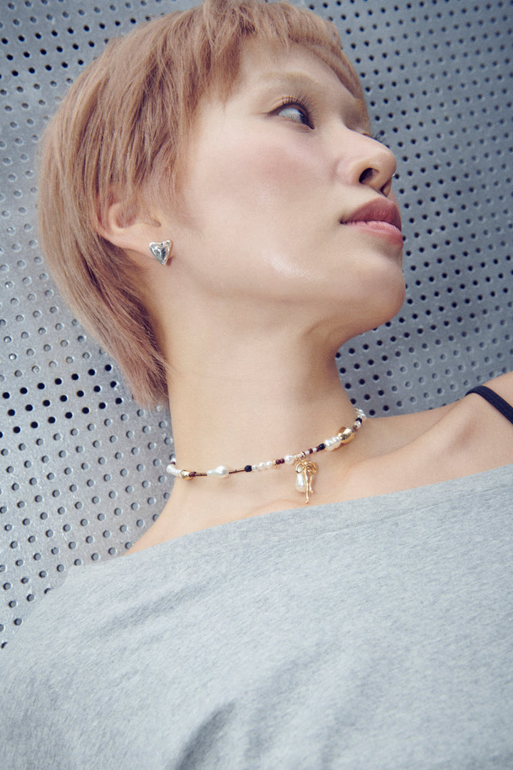 マルチ ビーズ ネックカフ【KOREA SNAP】