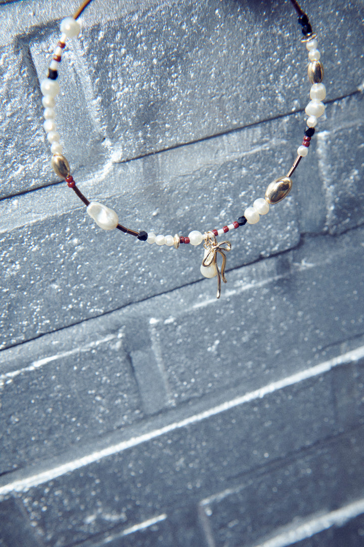 マルチ ビーズ ネックカフ【KOREA SNAP】