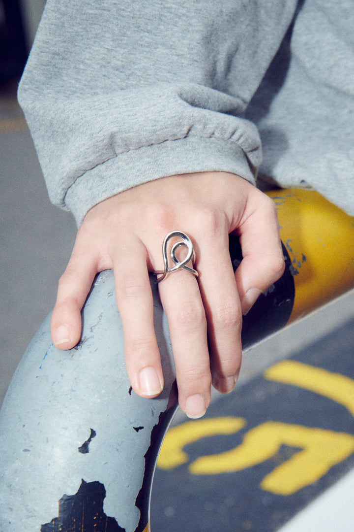 ワープ ライン リング【KOREA SNAP】