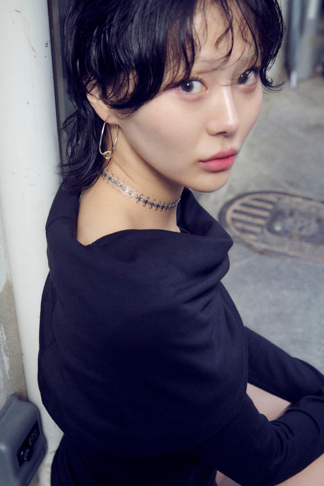 マイクロ チャーム スパイラル ピアス【KOREA SNAP】