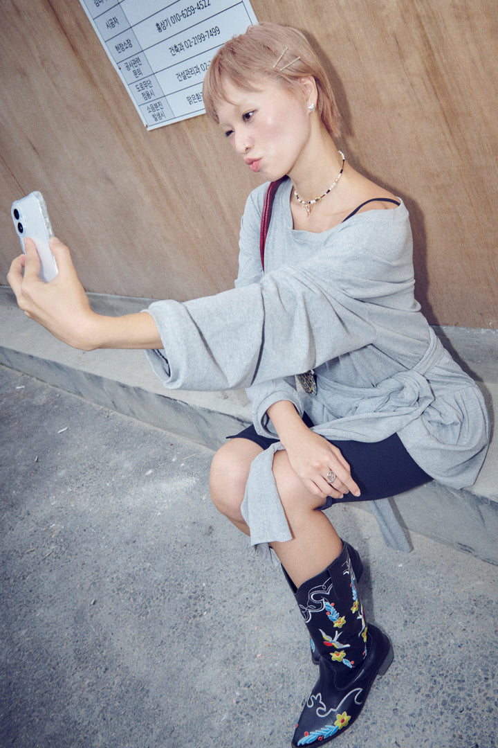 マルチ ビーズ ネックカフ【KOREA SNAP】