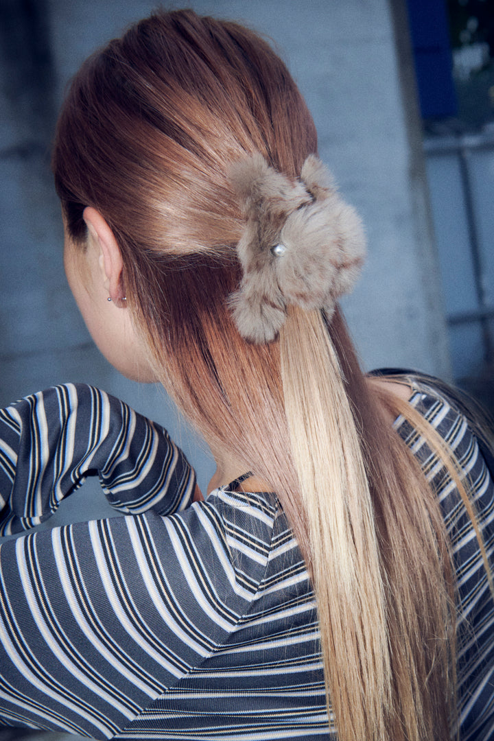 ファー メタル ドロップ バンス クリップ【KOREA SNAP】