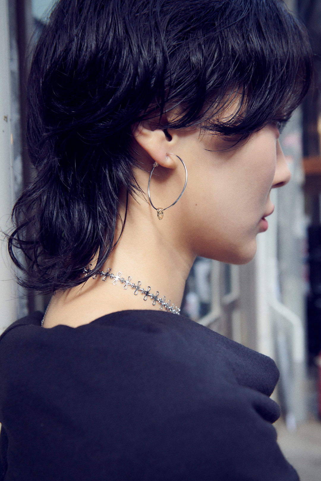 マイクロ チャーム スパイラル ピアス【KOREA SNAP】