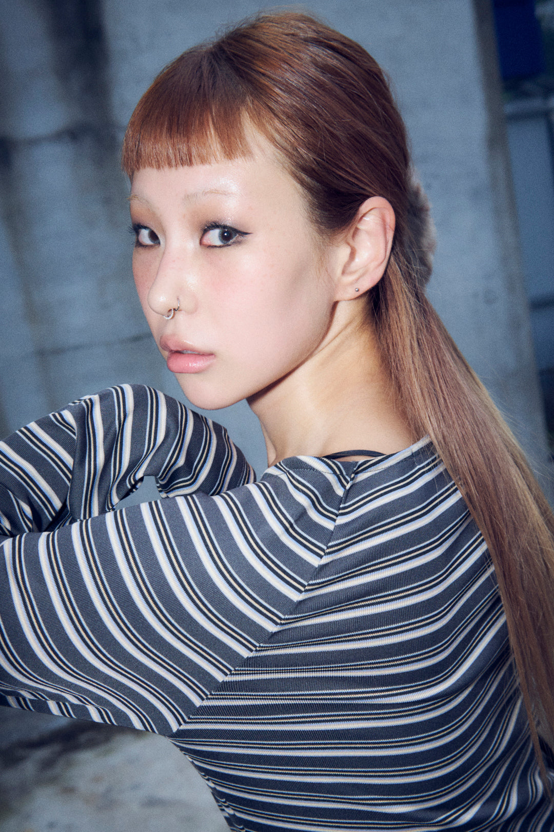 ファー メタル ドロップ バンス クリップ【KOREA SNAP】