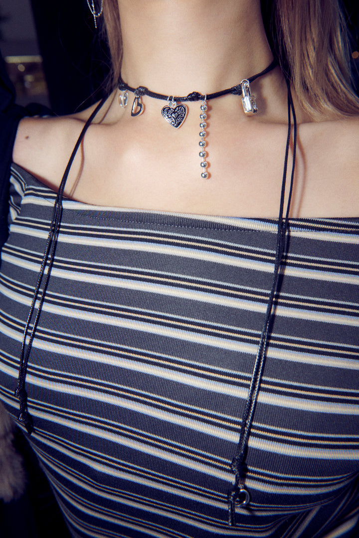ハート ミリアッド コード チョーカー【KOREA SNAP】
