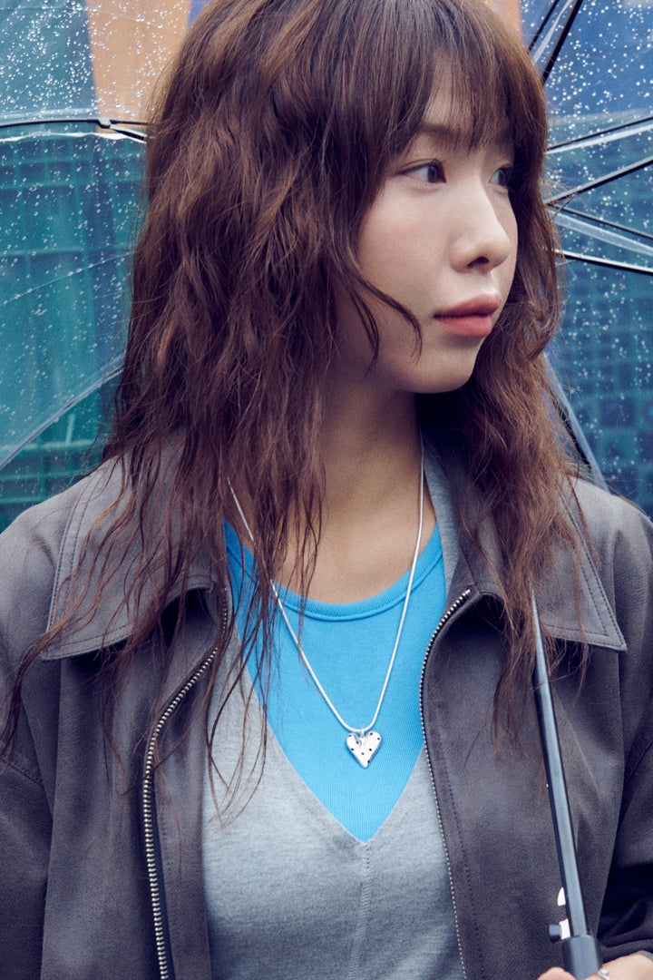 ドット ハート メタル ネックレス【KOREA SNAP】