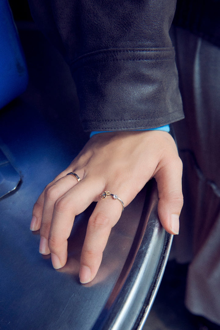 スクリブル モチーフ セット リング【KOREA SNAP】