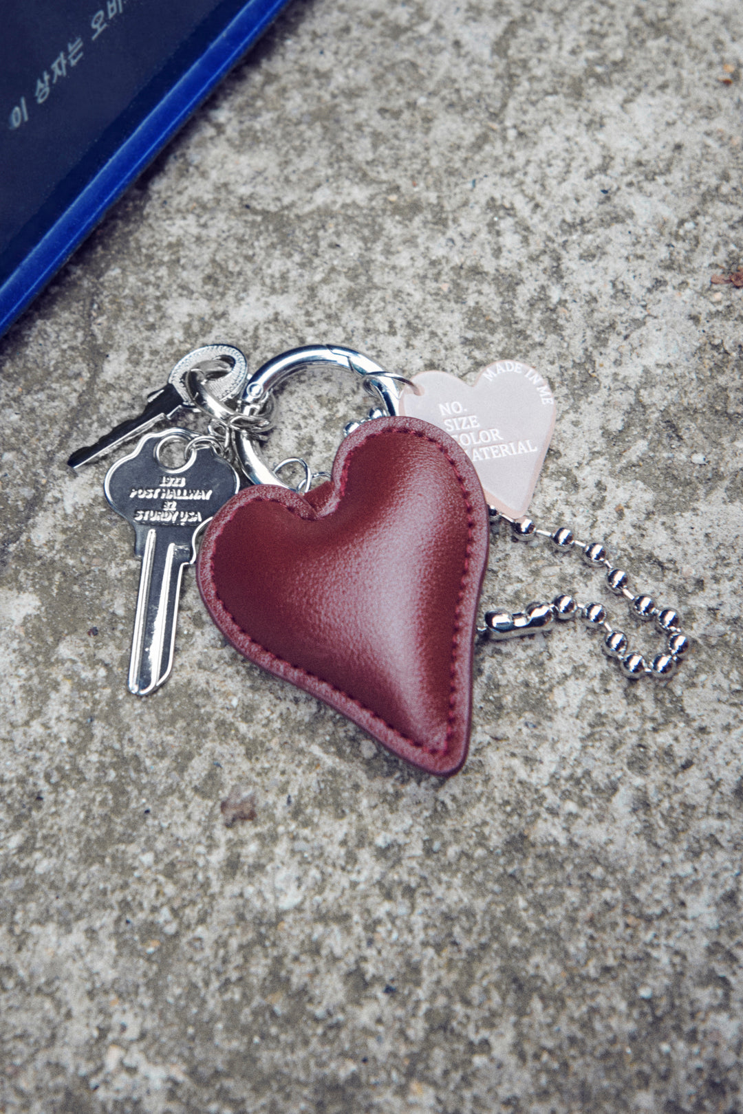 レザー タッチ ハート バッグ チャーム【KOREA SNAP】