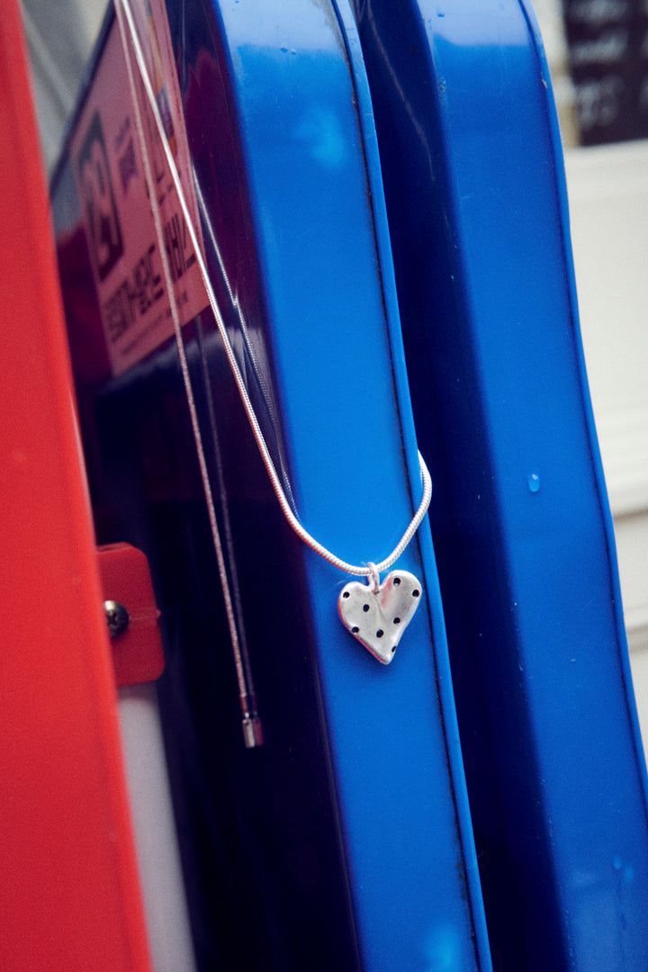 ドット ハート メタル ネックレス【KOREA SNAP】