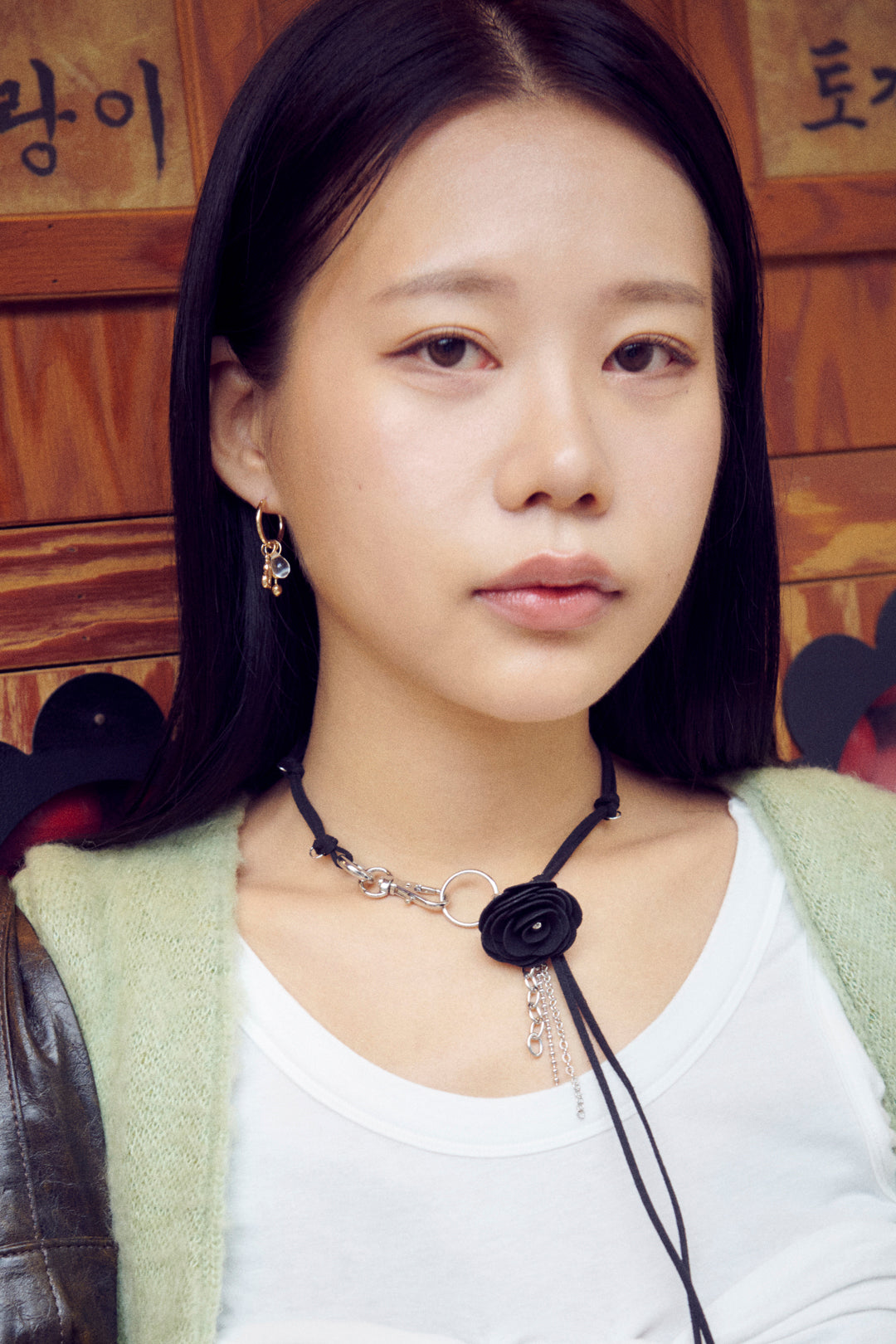 ルーカス ハート マルチ チャーム ピアス【KOREA SNAP】