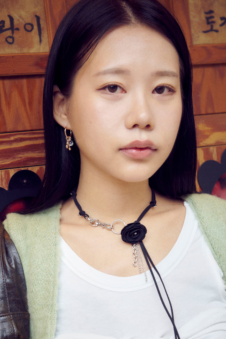 ルーカス ハート マルチ チャーム ピアス【KOREA SNAP】