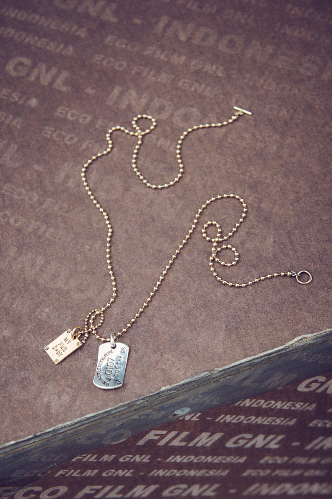 ヴィンテージ ドッグ タックス プレート ネックレス【KOREA SNAP