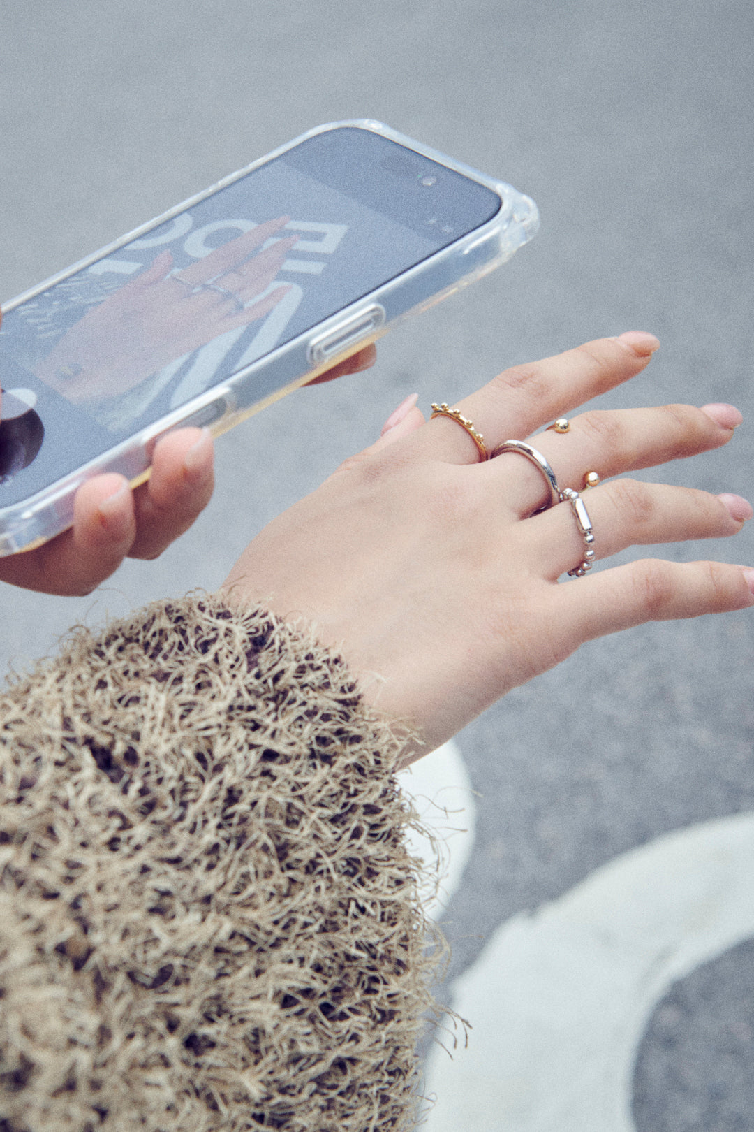 ドット メタル セット リング【KOREA SNAP】