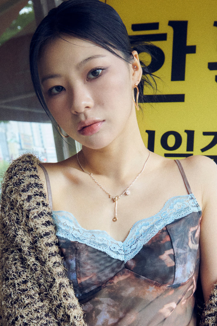 リトル ブルーム ネックレス【KOREA SNAP】