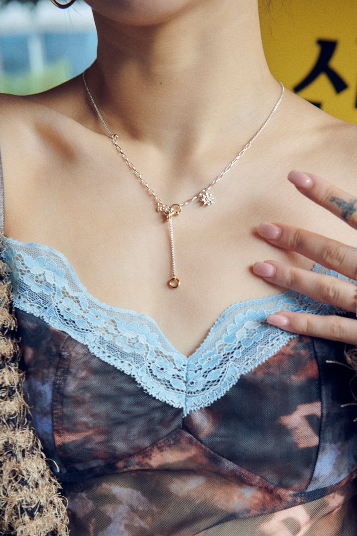 リトル ブルーム ネックレス【KOREA SNAP】