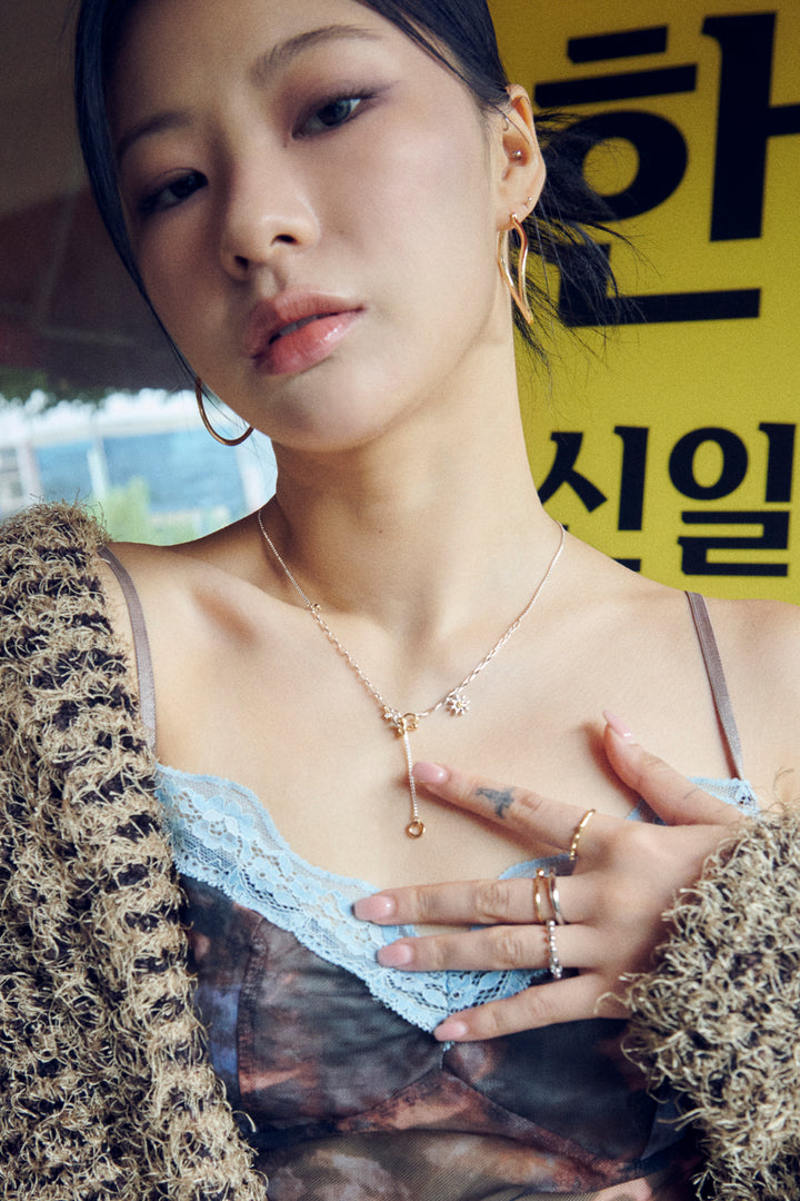 リトル ブルーム ネックレス【KOREA SNAP】