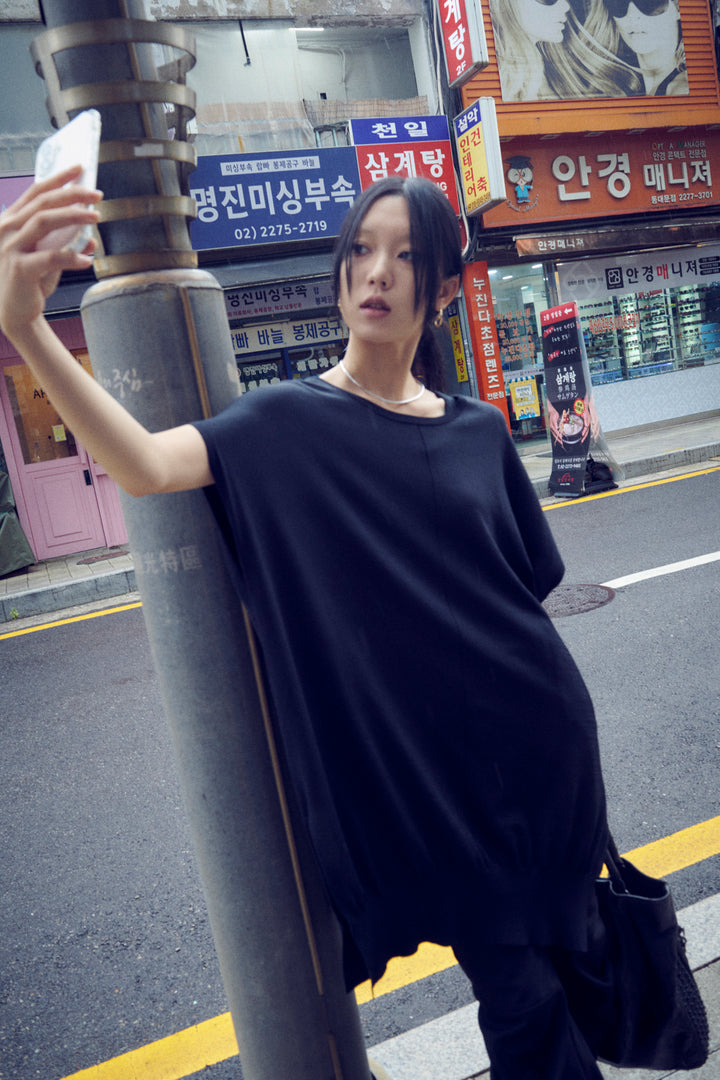 スフィアー オーバル フープ ピアス【KOREA SNAP】