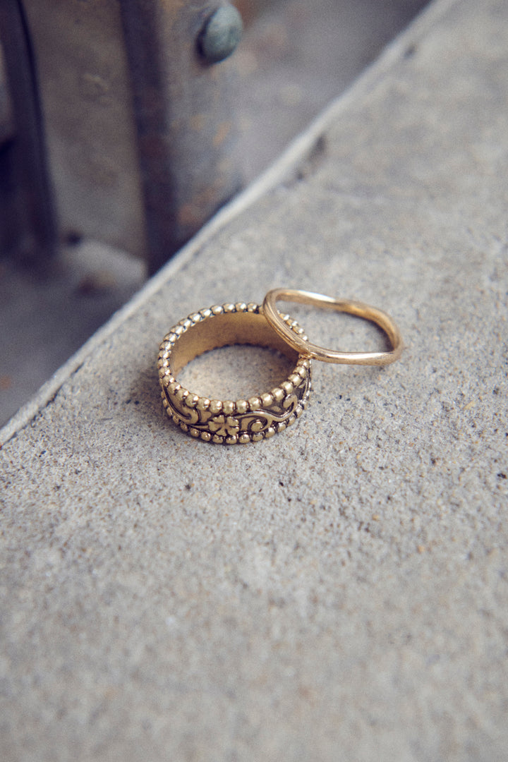 ヴィンテージ シック エングレイヴ セット リング【KOREA SNAP】