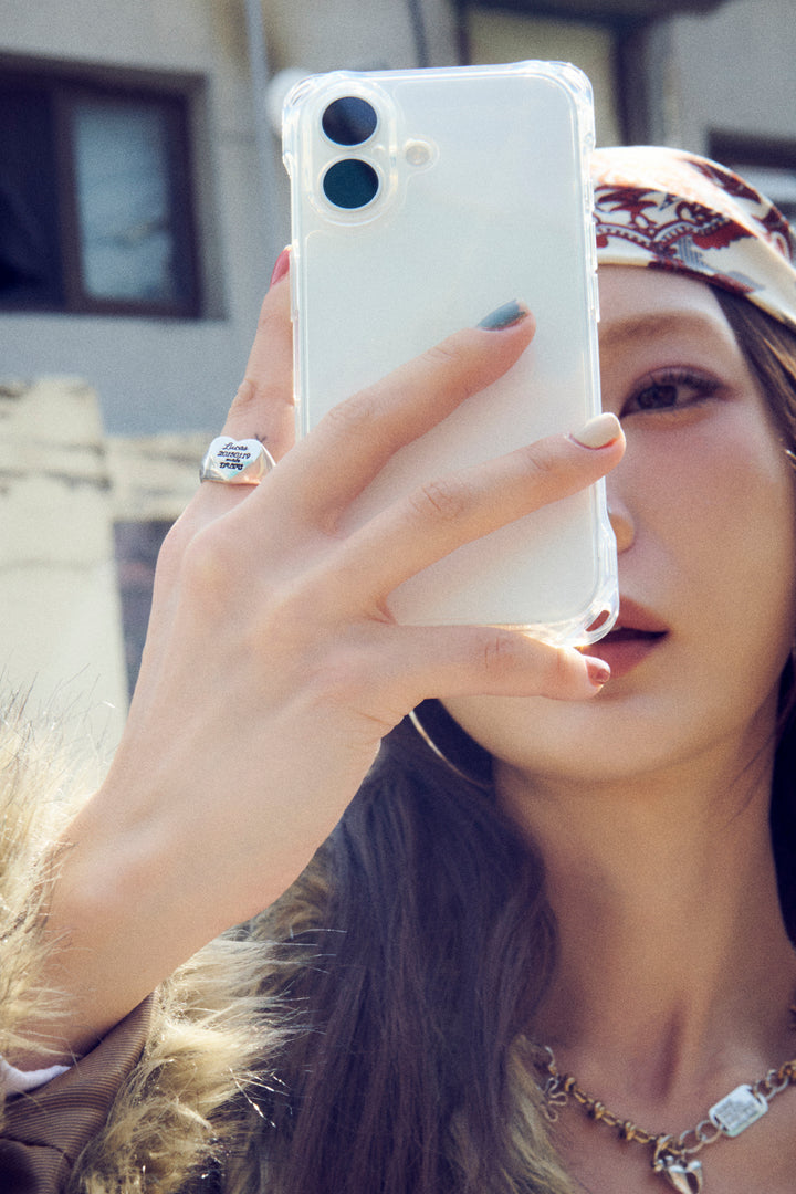 ルーカス ハート ID プレート リング【KOREA SNAP】