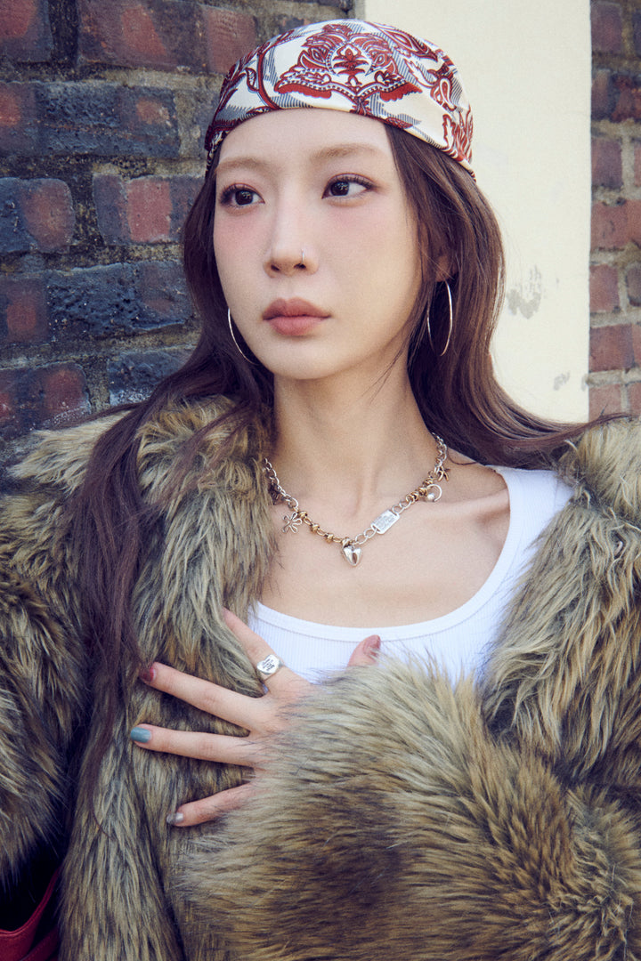 ルーカス ハート ID プレート リング【KOREA SNAP】