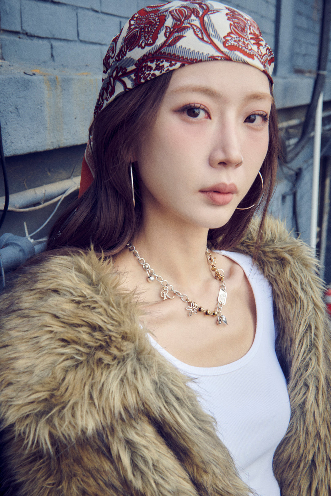 ミックス チャーム IDプレート ネックレス【KOREA SNAP】