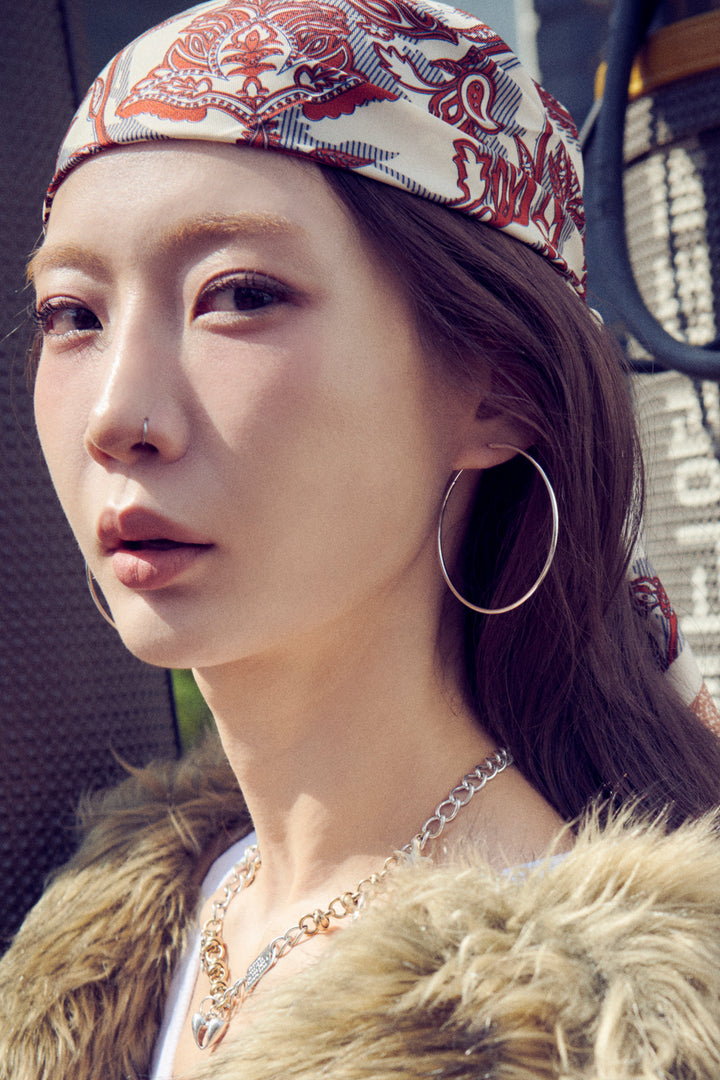 スリム ビッグ フープ ピアス【KOREA SNAP】