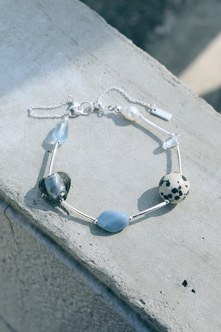 ダルメシアン × カラー ストーン アンクレット & ブレスレット