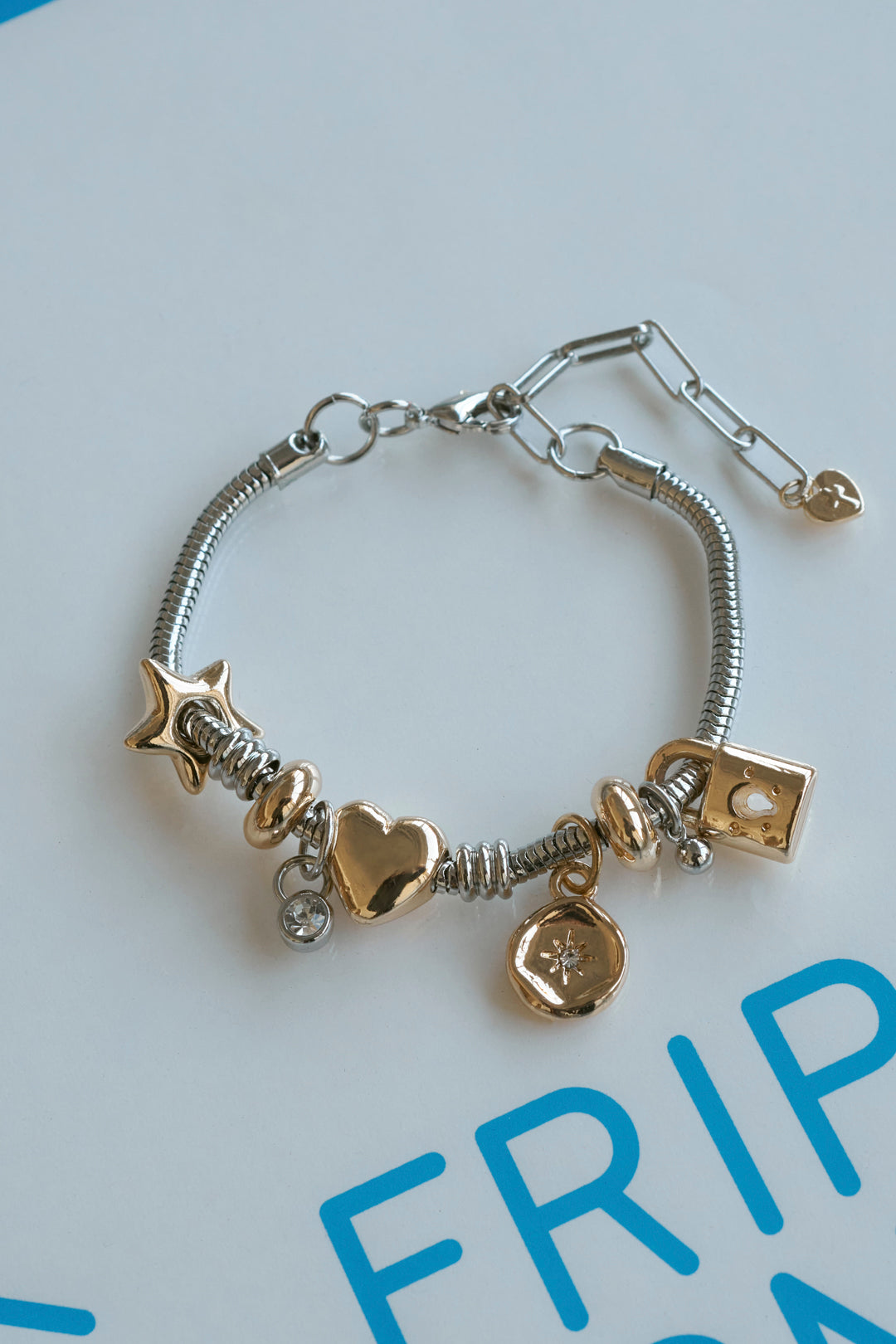 ミックス モチーフ スネーク チェーン ブレスレット – GOLDY Onlinestore