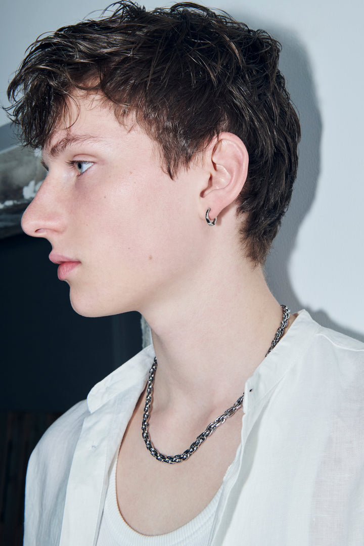 オーバーラップ チェーン ステンレス ネックレス【UNISEX ACCESSORIES】