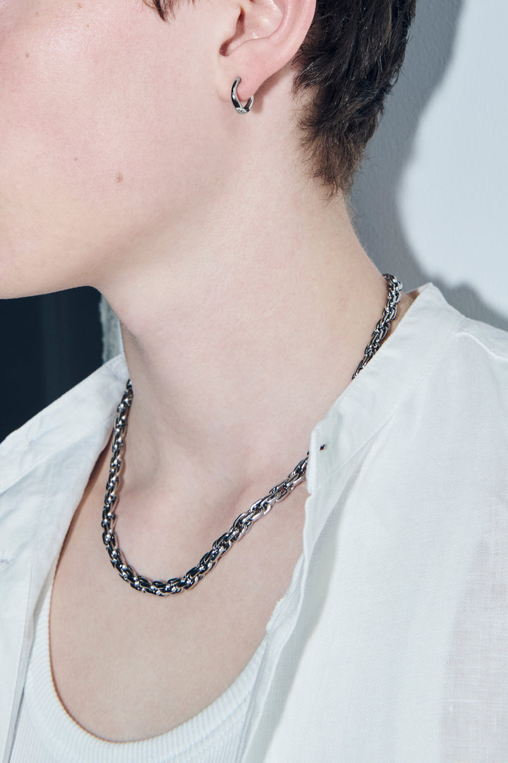 オーバーラップ チェーン ステンレス ネックレス【UNISEX ACCESSORIES】