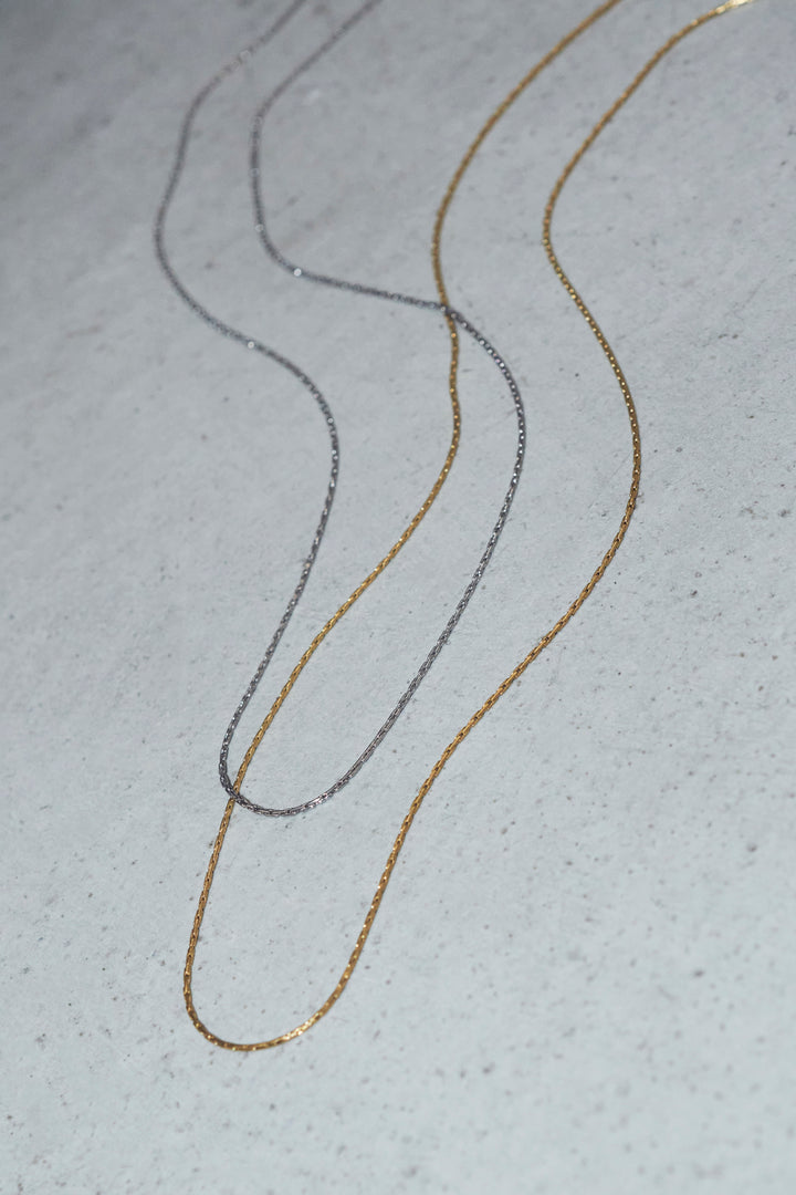 スキニー チェーン スライド ステンレス ネックレス