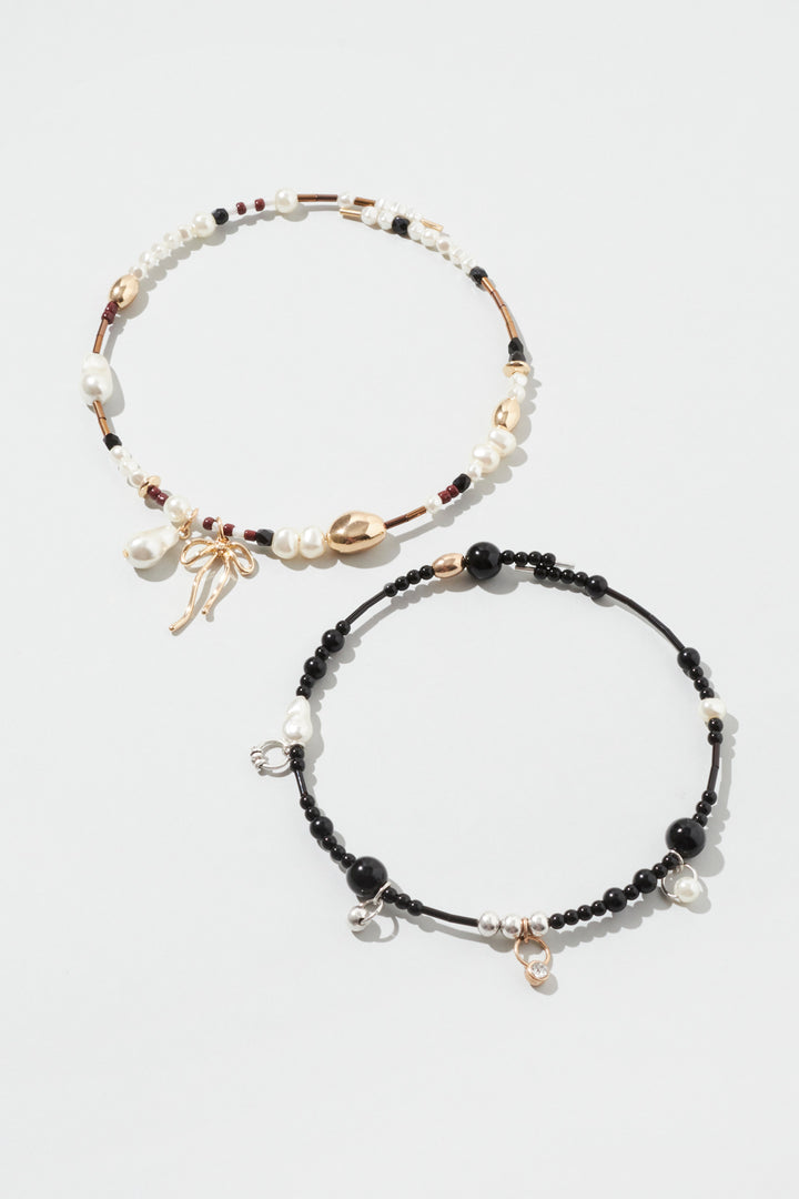 マルチ ビーズ ネックカフ