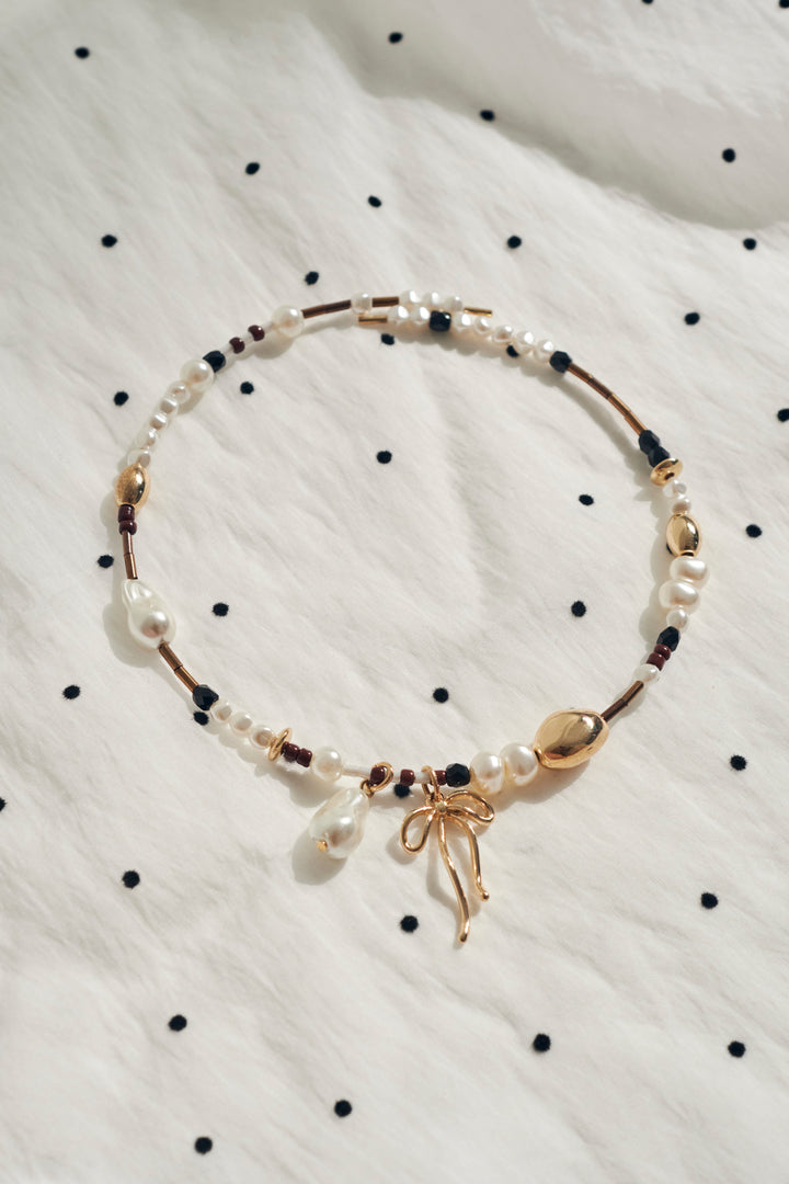 マルチ ビーズ ネックカフ