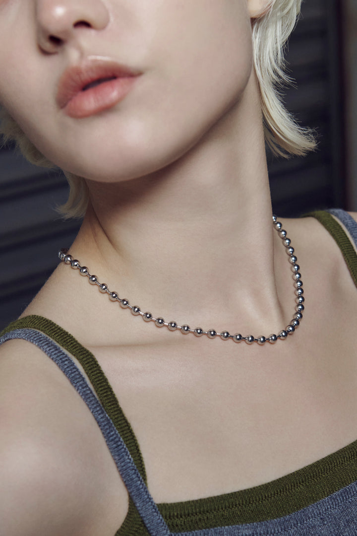 ボール チェーン ステンレス ネックレス