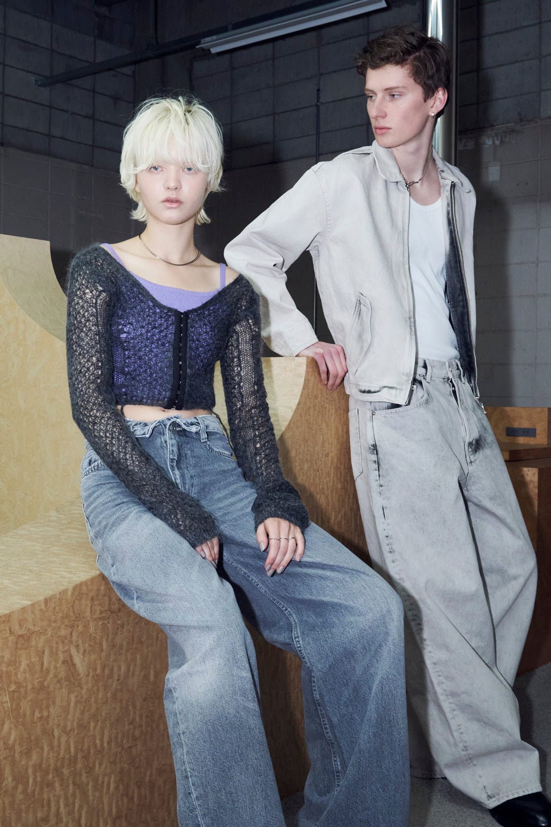 ラウンド カーブ スリム ステンレス ネックカフ