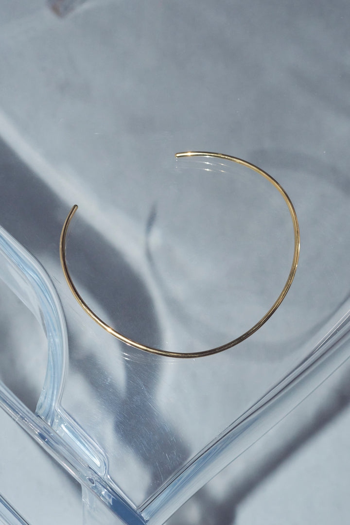 ラウンド カーブ スリム ステンレス ネックカフ