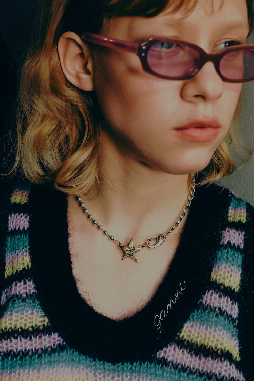 ソフィア スター ID プレート ネックレス