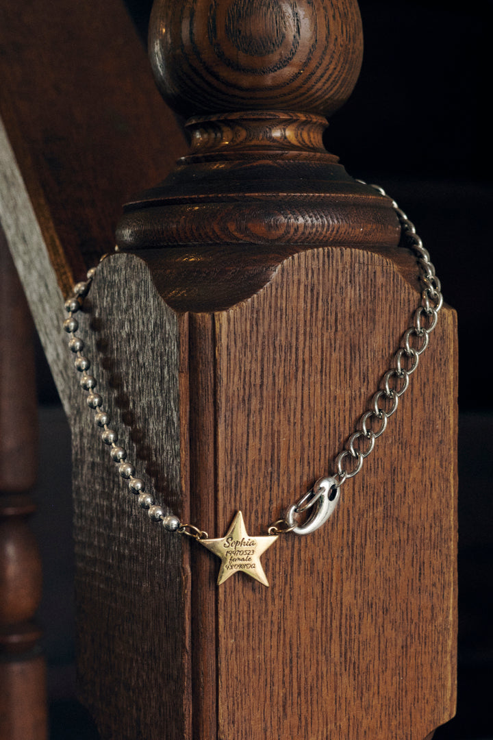 ソフィア スター ID プレート ネックレス