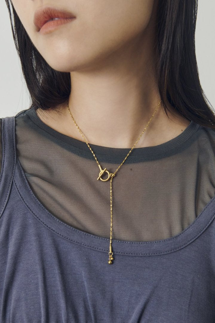 マンテル × グリッター チェーン ステンレス ネックレス