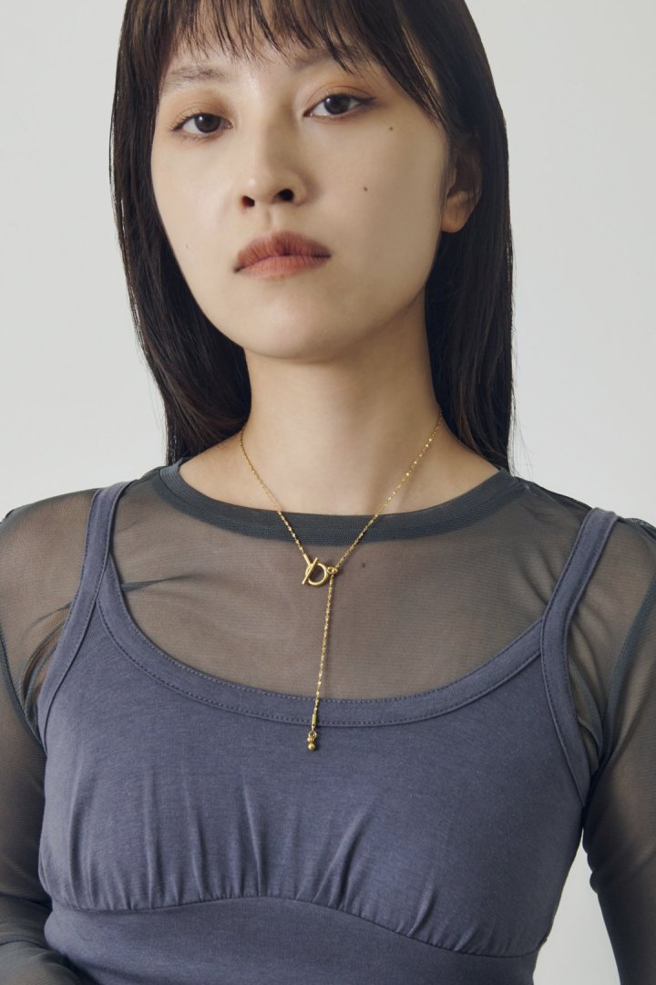 マンテル × グリッター チェーン ステンレス ネックレス