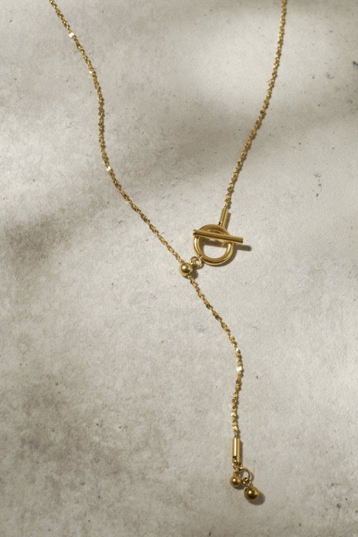 マンテル × グリッター チェーン ステンレス ネックレス