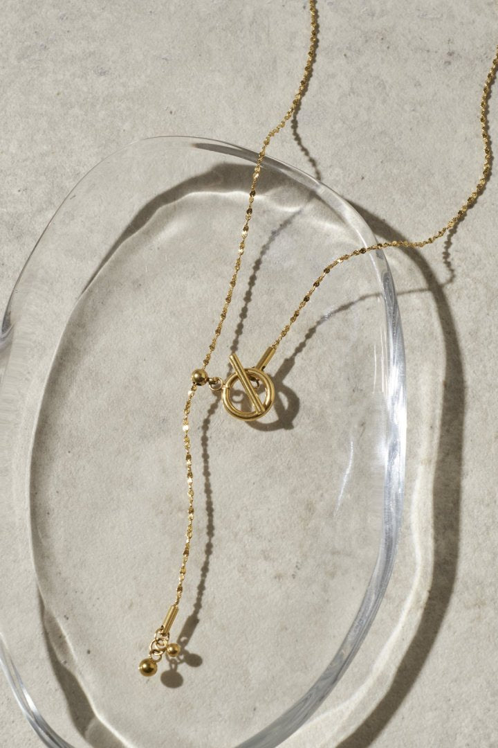 マンテル × グリッター チェーン ステンレス ネックレス