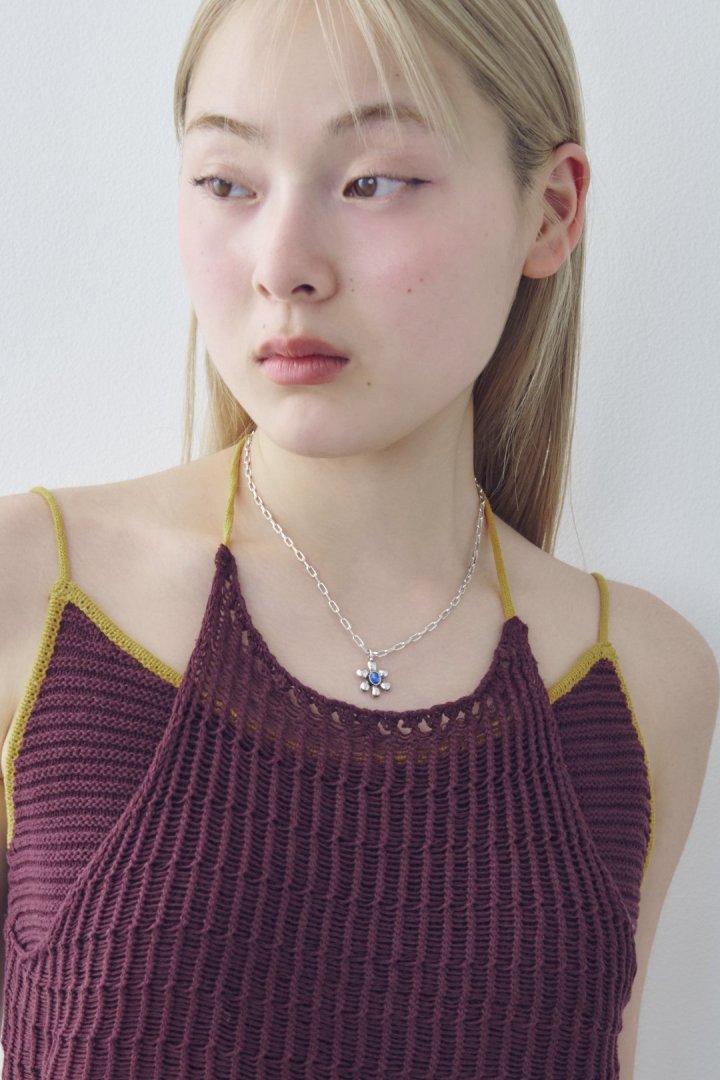レトロ カラー ストーン フラワー ネックレス – GOLDY Onlinestore