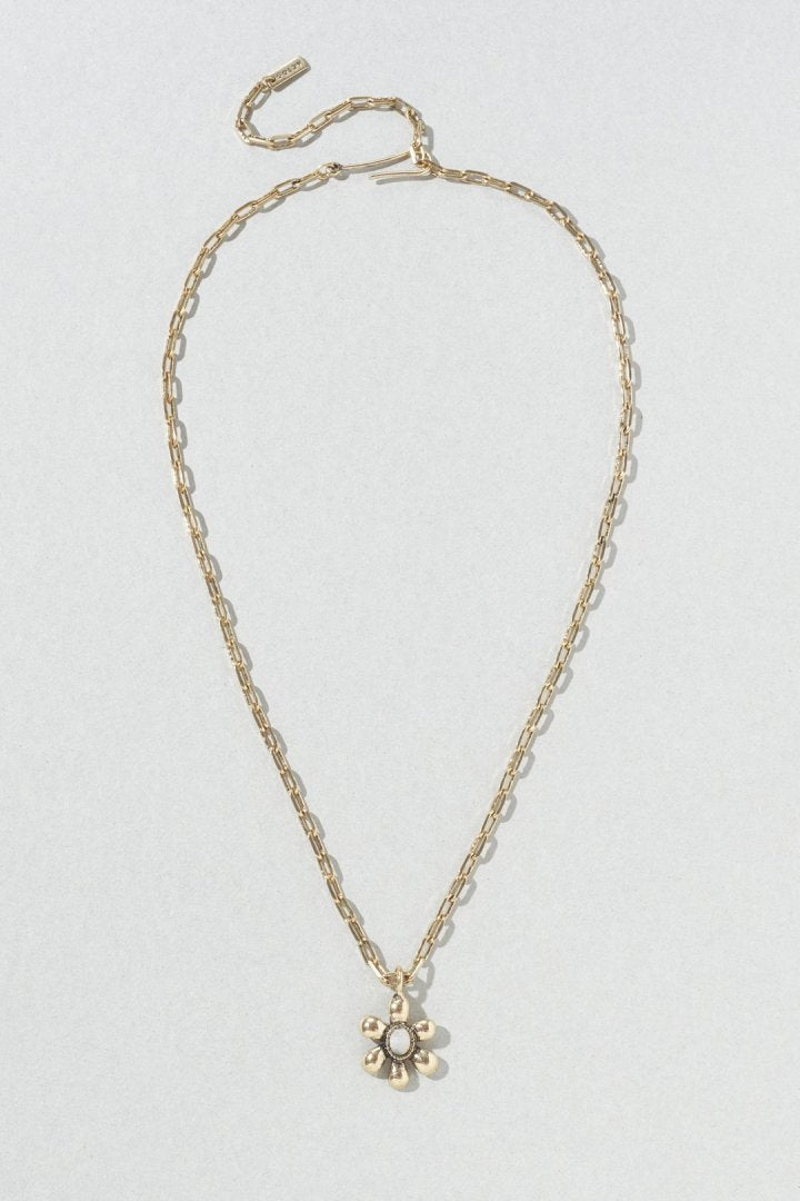 レトロ カラー ストーン フラワー ネックレス – GOLDY Onlinestore