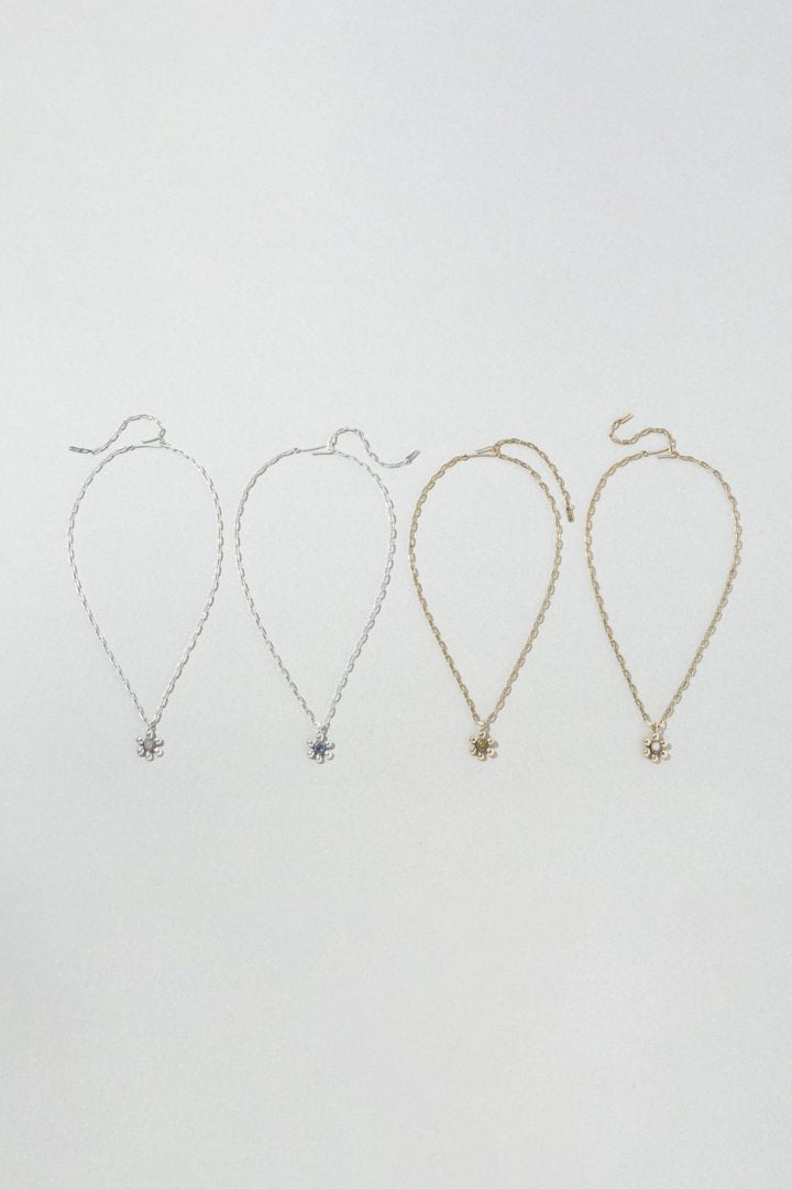 レトロ カラー ストーン フラワー ネックレス – GOLDY Onlinestore