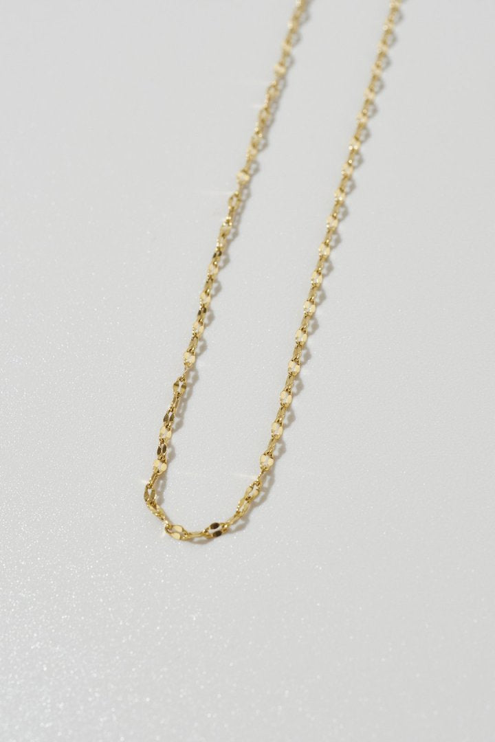 スリム ペタル チェーン ステンレス ネックレス