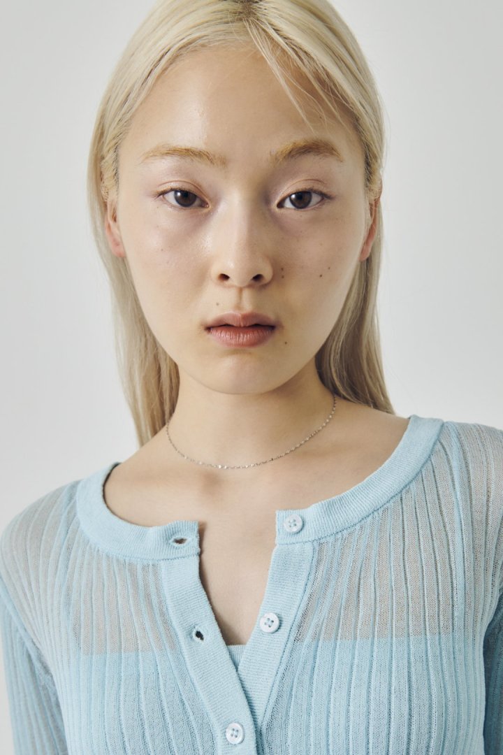 スリム ペタル チェーン ステンレス ネックレス