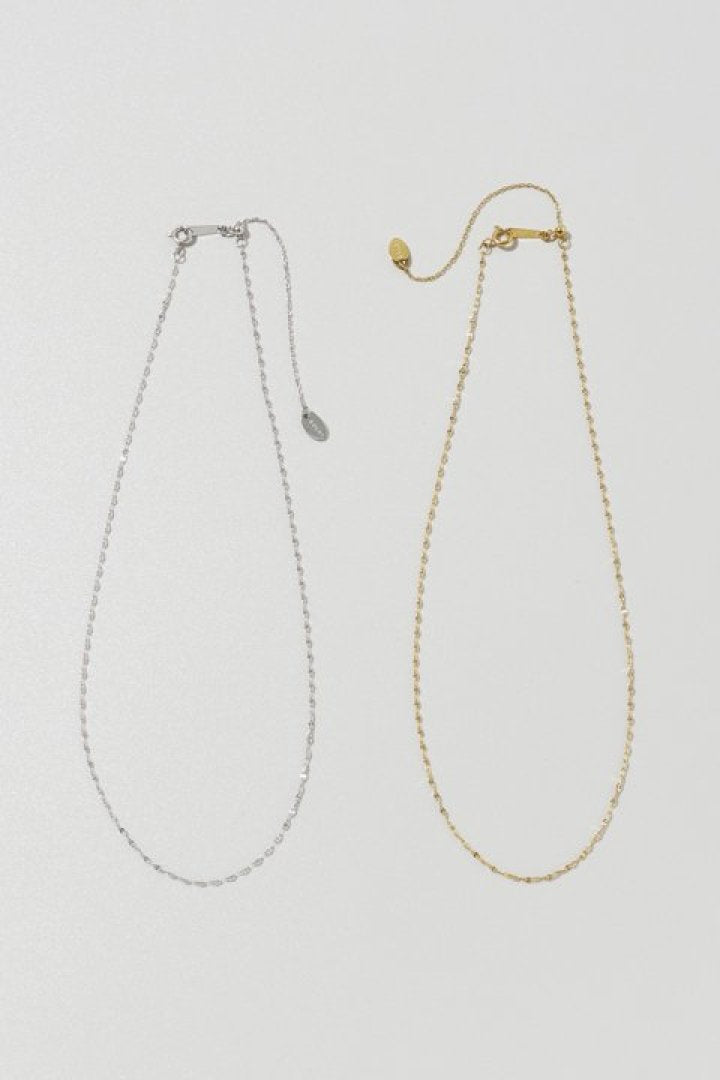 スリム ペタル チェーン ステンレス ネックレス