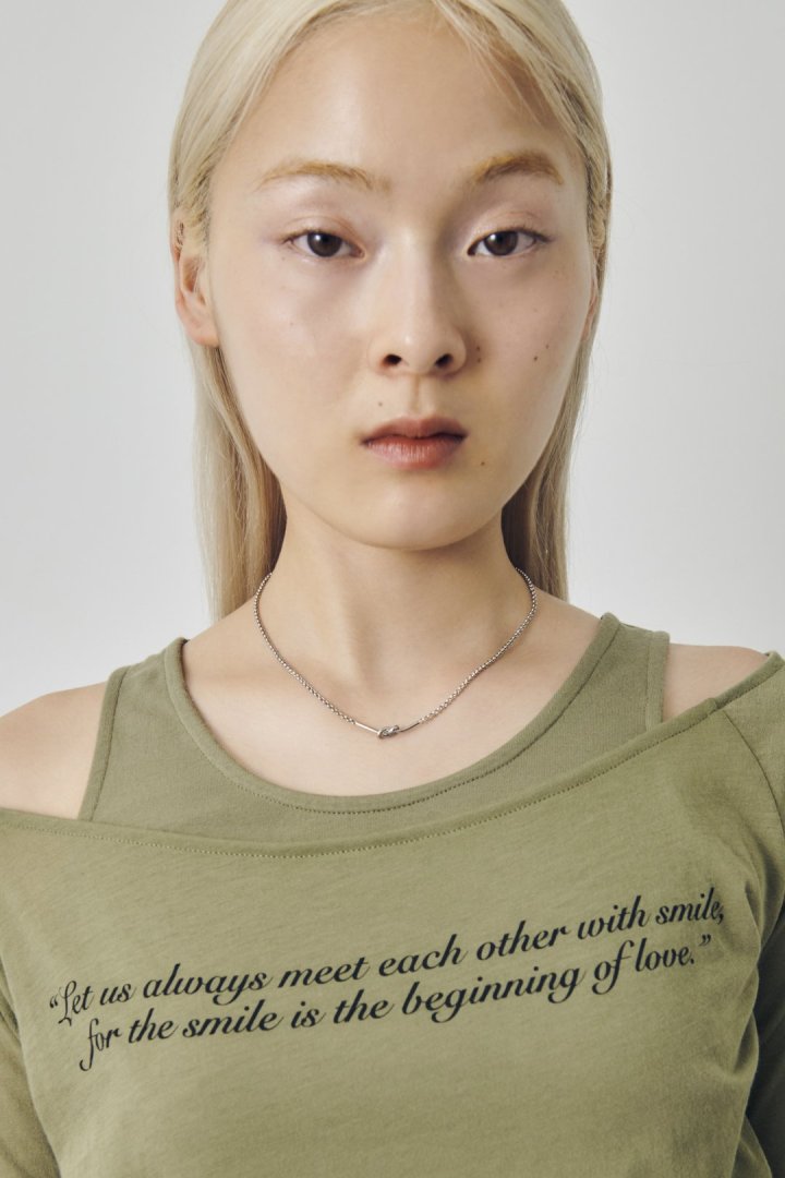 ノット × チェーン ステンレス ネックレス