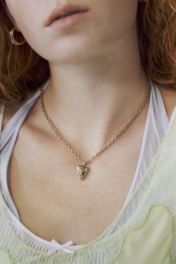 ヴィンテージ レイヤード ハート ネックレス